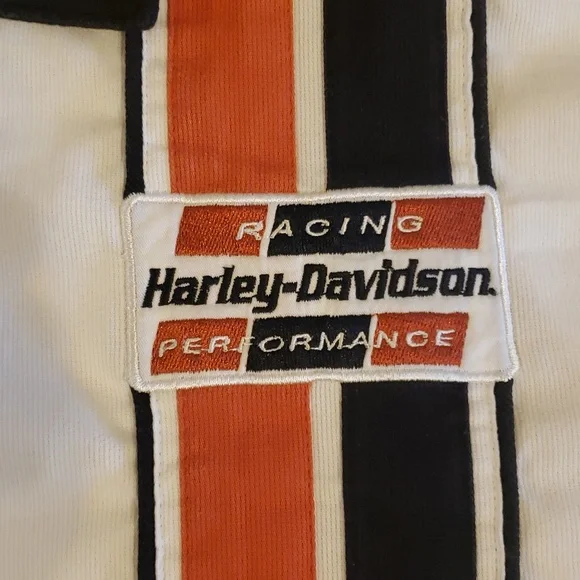 Harley Davidson, Large Mens Racing Performance Button-down short sleeve shirt - Picture 3 of 8